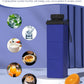 Collapsible Water Bottles, 2nd Generation Leakproof BPA-Free Travel Water Bottle 24.3oz(720ml),Lightweight Reusable Water bottle, Portable for Travel Cycling Gym Camping Sports,DarkBlue