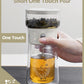 ZENS Cool Glass Teapot with Infuser, Smart One Touch Tea Maker for Loose Tea Diffusers with Insulated Mug and Portable Tea Kits, Enchanted Teapot Alternatives for Tea Lover Gifts