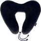Lewis N. Clark Contoured Memory Foam Hexform Travel Cervical Neck Pillow for Shoulder & Neck Pain, Airplane, Camping, Kids & Adults, Premium, Black