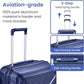 4 Piece Expandable Hardshell Pink Luggage Sets with Spinner Wheels, Lightweight Travel Suitcase Set with TSA Locks, 20 inch Carry On for Women (Navy Blue, 4 Piece Set)