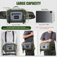 Goture Waterproof Fishing Waist Pack,IPX8 840D TPU Large Tackle Bag with Rod Holder,Airtight Zipper Closure,Fly Fishing Bag with Adjustable Waist Strap,Sling Fanny Pack with Lanyard,Forceps,Nipper