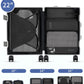 WANDF 7 Set Compression Packing Cubes for Travel, Shirt Folder for Wrinkle-Free, Suitcase Organizer Bags Set for Carry-On Checked Luggage Duffle Bag Women Men(Black)