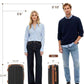 Coolife Carry On Luggage, Suitcase with Durable and Lightweight, carry on suitcase with ABS Hardshell, Dual Spinner Wheels, TSA Lock, and YKK Zipper (apricot black, S(20in)_carry on)