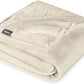 Bare Home Fleece Blanket - Full/Queen - Ultra-Soft Lightweight for Bed, Sofa, and Couch - Luxury Microplush - Cozy Warm Blanket (Full/Queen, Oyster)
