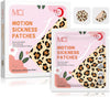 MQ 33ct Motion Sickness Patch Non Drowsy, Sea Sickness Patches for Cruise Ship Travel, Waterproof Patch Behind Ear for Car Airplane Altitude Sickness, Long Last 72H, Leopard Pattern