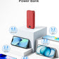 20000mAh Ultra-Portable-Charger-Power-Bank with Built in Cables&AC Wall Plug,PD20W USB-C Fast Charging Cell Phone Charger Battery Pack,LED Display Travel Battery Bank for All iPhone,Samsung,Android