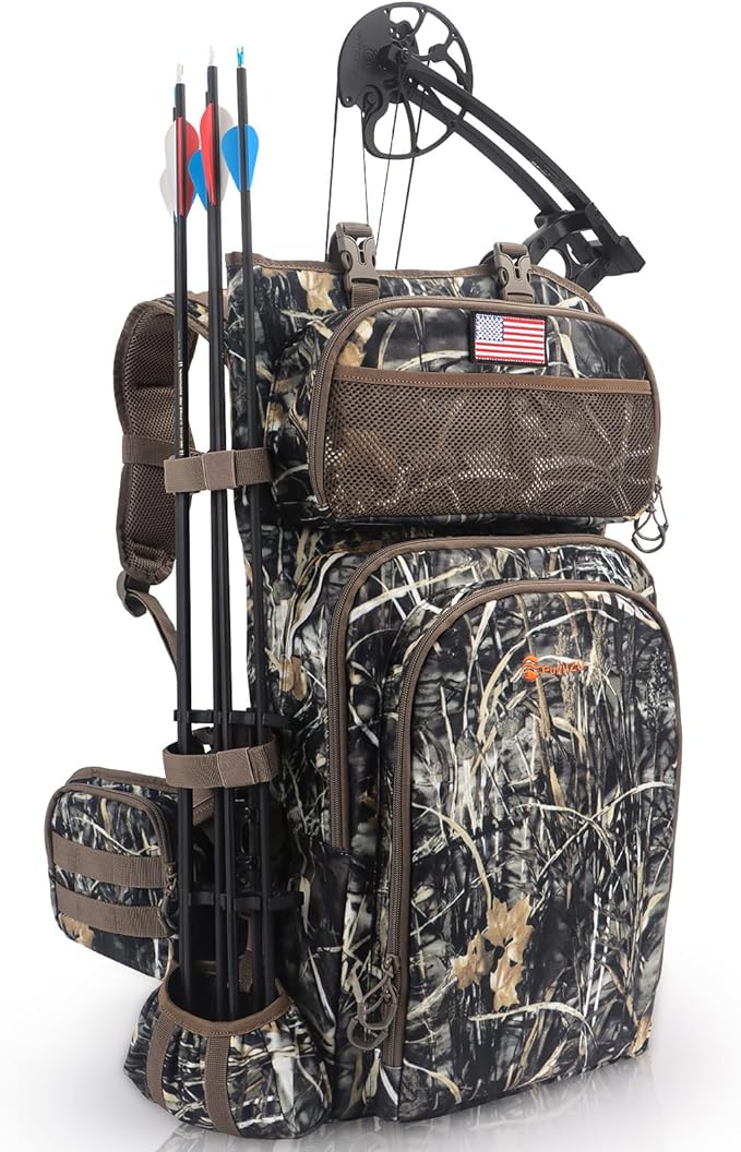 Hunting Backpacks for Men,Saddle Hunting Bag with Bow Holder, Large Compound Bow Hunting Backpack & Duffle Bags