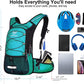 Insulated Hydration Backpack Pack with 3L BPA Free Leak Proof Water Bladder, Large Storage Lightweight Hiking Daypack with Waist Pouches & Cooler Layer, for Running, Biking, Camping, Festival - Roamly