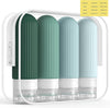 ME.FAN Travel Bottles for Toiletries, TSA Approved 3oz Silicone Journey Size Containers, Portable Split Bottle for Conditioner, Shampoo, Lotion- 4 Pack Blue