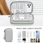 FYY Travel Cable Organizer Bag Pouch Electronic Accessories Carry Case Portable Waterproof Double Layers All-in-One Storage for Cord, Charger, Phone, Earphone Grey