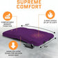 ACELETIQS Heated Stadium Seats for Bleachers with Back Support – USB Battery Included - Upgraded 3 Levels of Heat - Foldable Chair - 4 Pockets, Cup Holder - for Camping, Games & Sports (Purple)