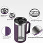 KXIAOCHEN 20oz Insulated Coffee Mug with Lid, Stainless Steel Coffee Cup, Double Wall Vacuum Coffee Tumbler with Handle, Premium Thermal Travel Coffee Mug (Purple)