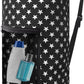 Portable Laundry Bag Backpack with Adjustable Straps & Mesh Pocket - Drawstring Closure for College, Apartment, Camping (Star Shape)