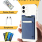 Slim Wallet for Men and Women,Pop Up Credit Card Wallet Metal Minimalist Cards Holder with Money Pocket,Small Ultralight Aluminum RFID Blocking Wallets 6-12 Card Capacity,Navy Blue