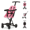 Dream On Me Lightweight and Compact Coast Rider Stroller with One Hand Easy Fold, Adjustable Handles and Soft Ride Wheels, Pink, 365-PINK