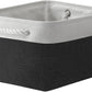 TheWarmHome Storage Bins for Shelves - 1 Pack 15.7x11.8x8.3 inch Canvas Storage Basket for Organizing Cubes Gift Dog Cloth Toy (White & Black)