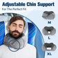 Neck Pillow for Traveling, Travel Pillows for Airplanes,100% Pure Memory Foam Travel Neck Pillow, Adjustable Flight Pillow, Portable Plane Accessories with Eye Mask, Earplugs, Carry Bag