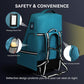 Rolling Car Seat Travel Bag, Padded Carseat Travel Backpack for Airplane,Large Durable Carseat Travel Bag with 4 Wheels,Adjustable Shoulder Strap and Waterproof Base Blue