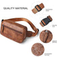 2L Fanny Packs Everywhere Belt Bag Small Fashion Crossbody Waist Pack Faux Leather Waterproof Sling Chest Bag For Women Trendy Brown