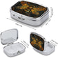 Metal 2 Compartment Pill Organizer Travel Friendly Portable Compact Pill Box Cute Pill Case to Hold Vitamins,Fish Oil,Supplements,Meds,Tablet for Purse,Pocket. (Bee)