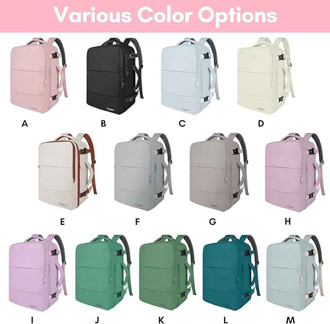 Taygeer Laptop Backpack for Women, Large Travel Backpack with 17.3 inch Laptop Compartment, TSA Friendly 40l Carry On Mochila, Daypack Business Computer Bag for Office Work Travel Essentials, Pink