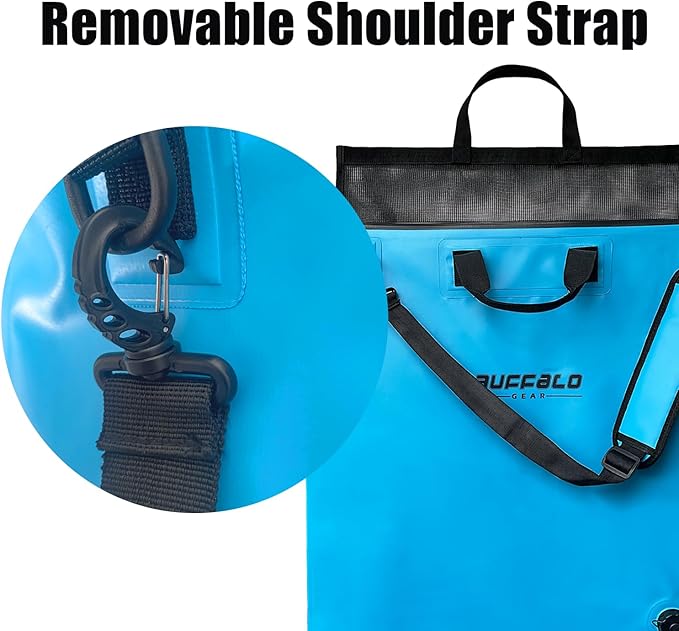 Buffalo Gear Fish Tournament Weigh in Bag for Bass Fishing, Heavy Duty Fish Bag for Caught Fish Waterproof,Leakproof,Puncture Resistant