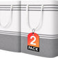 2 Pack Large Home Laundry Basket, Laundry Hamper, Freestanding Waterproof Dirty Clothes Bag, Tall Clothes Hamper - Extended & Reinforced Handles for College Dorm, Family (Light Grey/100L)