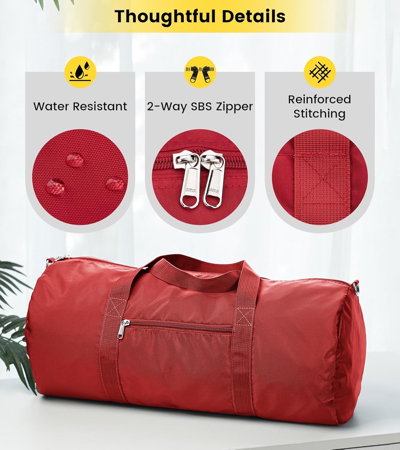 Vorspack Duffel Bag 20-24-28 Inches Foldable Gym Bag for Men Women Duffle Bag Lightweight with Inner Pocket for Travel Sports - Roamly