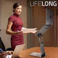 Laptop Stand for Desk, Ergonomic Sit to Stand Laptop Holder Convertor, Adjustable Height from 2.1" to 13.8", Supports up to 22lbs, Compatible with MacBook, All Laptops Tablets 11-17" - Silver