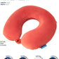 Brookstone Travel Neck Pillow - Lightweight Fleece Casing U-Shaped Stuffable Memory Foam Travel Pillow for Sleeping and Neck Support, Terra Cotta