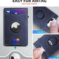 Airtag Wallet for Men,with Money Clip Gift Boxed,Slim Front Pocket Wallet RFID Blocking Metal Case Smart Pop-up Credit Card Holder in Magnetic Leather Flip