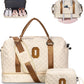 Women Birthday Gift Ideas Teen Girls-Duffle Bag with Shoe Compartment, Personalized Weekender Bag, Monogram Overnight Bag, Letter Travel Bag with Makeup Bag, Birthday Gift for Kids (Letter O) - Roamly