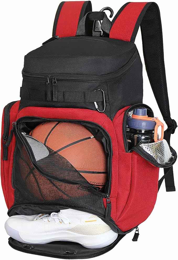 LARIPOP Basketball Backpack Bag with Ball Compartment Ventilated Shoe Compartment for Men Youth Soccer Volleyball Training