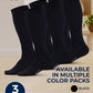 Pembrook Light Compression Socks for Men - 3 Pairs | 8-15 mmhg Compression Dress Socks for Men | Support Socks for Men