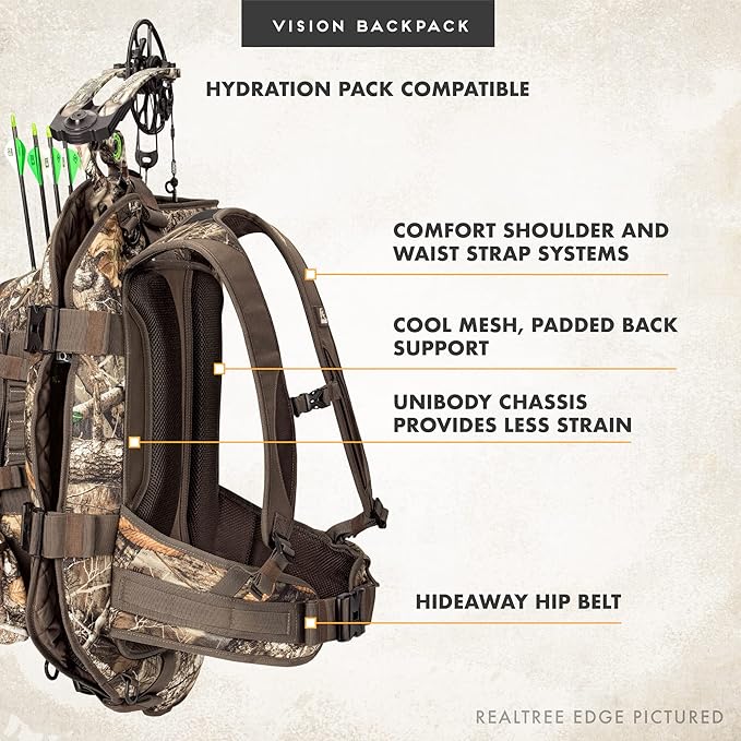 Insights Hunting by frogg toggs- The Vision Bow Pack, Camouflaged Hunting Pack