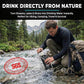 Tactiko Survival 20oz/600ml Purifying Water Bottle Filter Kit - Filter 265 Gal. Water from Rivers, Lakes & Streams - SGS Certified - UF Membrane, Activated Carbon - Camping, Hiking, Emergency (Black)