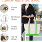 CB STATION Medium Classic Canvas Tote Bag for Women, Top Zipper Closure, Outer Pocket, Daily Essentials, Groceries, Traveling