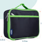 Wildkin Kids Insulated Lunch Box – Durable and Reusable for School & Travel - Rip-Stop Black/Green