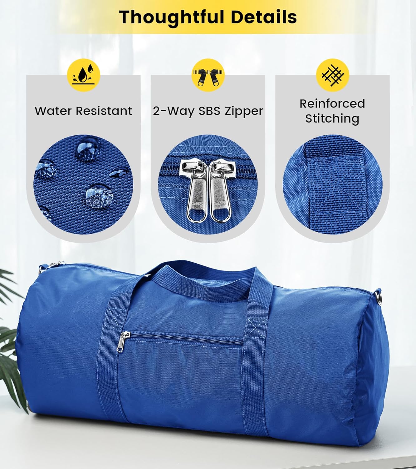 Vorspack Duffel Bag 20-24-28 Inches Foldable Gym Bag for Men Women Duffle Bag Lightweight with Inner Pocket for Travel Sports - Roamly