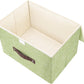 TYEERS Foldable Storage Boxes with Lids 5 Pack Fabric Storage Bins with Lids, Closet Organizers for Clothes Storage, Room Organization, Office Storage, Toys - Green
