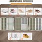 Budding Joy 2 Pack Shoe Organizer for Closet, Clear Foldable Shoe Storage Containers Adjustable Dividers Fits 16 Pairs,Shoe Storage Bins Baskets Boxes with Reinforced Handles Beige Yellow Beige