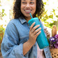 LifeStraw Go Series Tumbler – Double Wall Insulated Stainless Steel Water Filter, Laguna Teal, Designed for Everyday Use, Removes Bacteria, Parasites, Microplastics, and Improves Taste