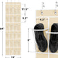 Simple Houseware 24 Pockets - Crystal Clear Over The Door Hanging Shoe Organizer, Beige (64'' x 19'')