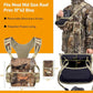 NEW VIEW Binocular Harness Chest Pack, Bino Case with Rangefinder Pouch and Rain Cover, Silent Chest Rig with 8 Pockets for Hunting, Hiking, Bird Watching