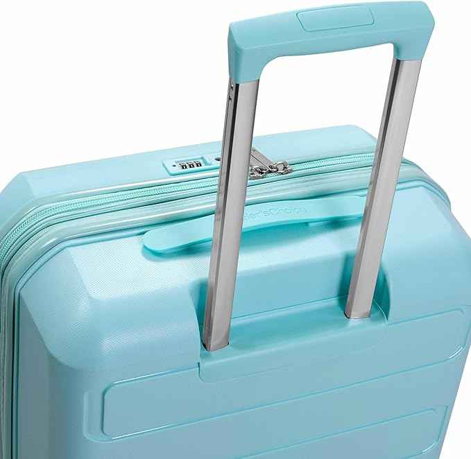 Traveler's Choice Pagosa Hardshell Expandable Luggage with Spinner Wheels, Baby Blue, 3-Piece Set (22/26/30)