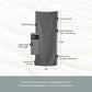 Nomadix Original Towel - Perfect for Beach, Pool, Travel, Camping, Yoga - Made with Recycled Materials - Super Absorbent - Sand Resistant - Gingham Black - 72.5x30