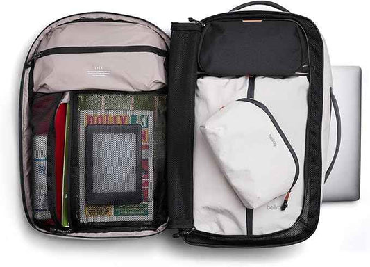 Bellroy Lite Travel Pack 30L (carry-on backpack, travel backpack for international travelers, with laptop pocket, interior packing cells and tuck-away shoulder straps) - Ash