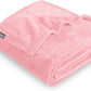 Bare Home Textured Fleece Blanket - Twin/Twin Extra Long - Ultra-Soft Lightweight for Bed, Sofa, and Couch - Luxury Microplush - Cozy Warm Blanket (Twin/Twin XL, Chevron Light Pink)