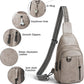 7L Sling Bag for Women Men Leather Small Sling Backpack Daypack Anti Theft Fanny Pack Crossbody Purse Travel