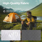 ALPHA CAMP 2PC Oversized Mesh Back Camping Folding Chair Heavy Duty Support 350 LBS Collapsible Steel Frame Quad Chair Padded Arm Chair with Cup Holder Portable for Outdoor (Black-2PC)